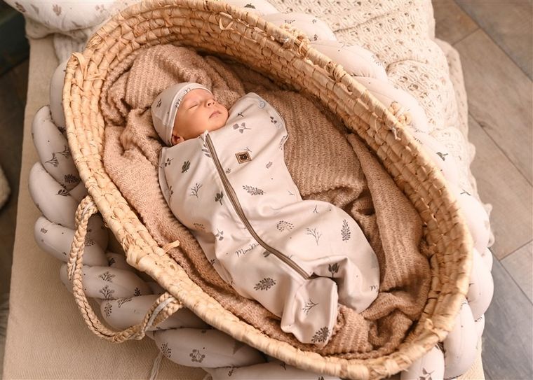 MimiNu, Soft, Teddy, śpiworek letni, listki, TOG 0.5-1, 3-12 m