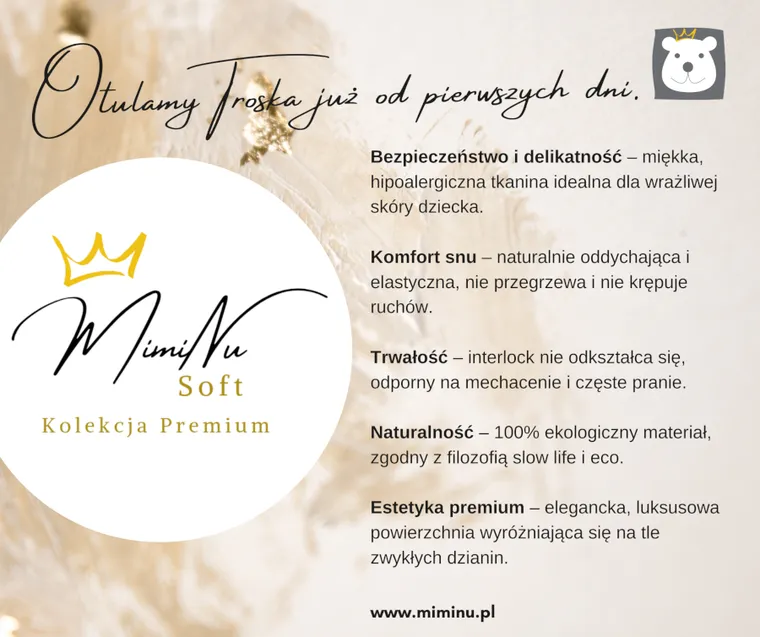MimiNu, Soft, Teddy, śpiworek letni, prążek, mokka, TOG 0.5-1.0, 3-12m