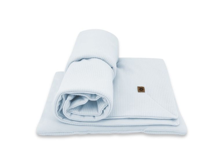 MimiNu, Soft, zestaw: pościel z wypełnieniem, TOG 1.75, baby blue, 75-100 cm