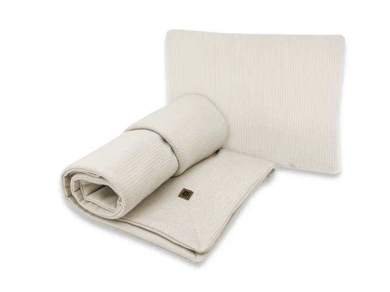 MimiNu, Soft, zestaw: pościel z wypełnieniem, TOG 1.75, beż, 75-100 cm