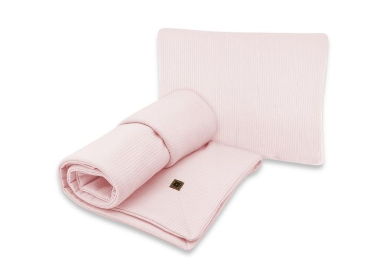 MimiNu, Soft, zestaw: pościel z wypełnieniem, TOG 1.75, pudrowy róż, 60-70 cm