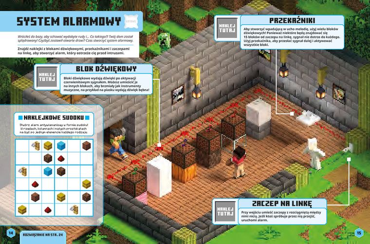 Minecraft. Naklejkowa przygoda. Czerwienit