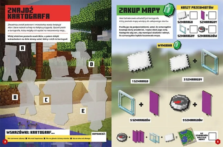 Minecraft. Naklejkowa przygoda. Poszukiwacze skarbów