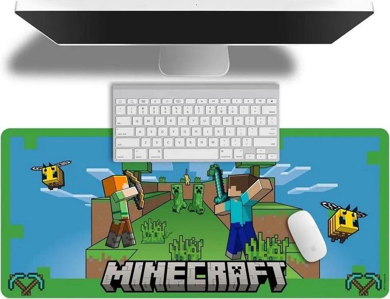 Minecraft, podkładka na biurko, gamingowa, 80-30 cm