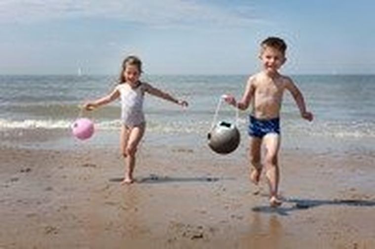 Mini Ballo Quut, małe wiaderko wielofunkcyjne, Sweet Pink + Yellow Stone