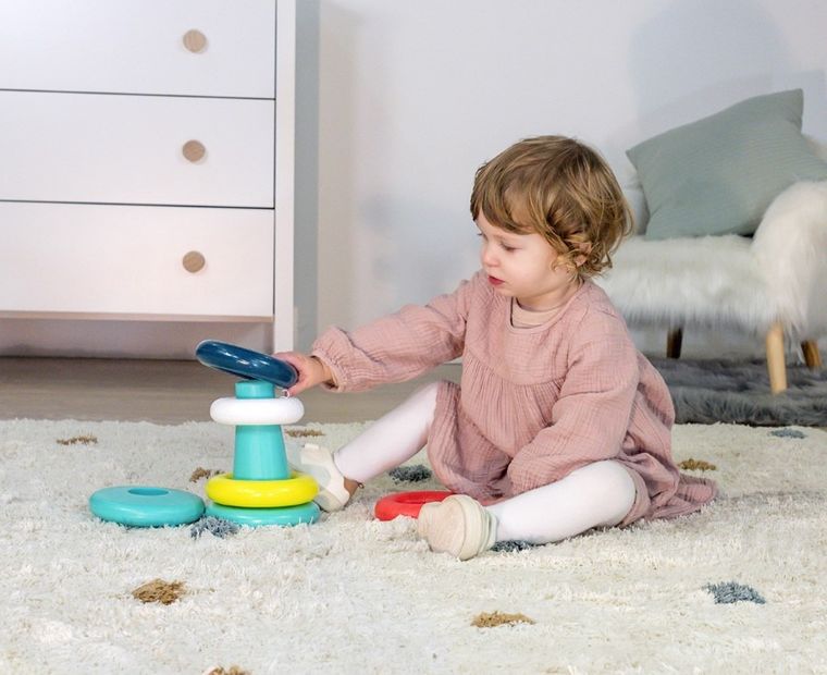 Miniland, Feel To Learn, piramidka edukacyjna, sorter