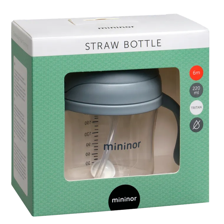 Mininor, bidon ze słomką, Grey Seal, 220 ml