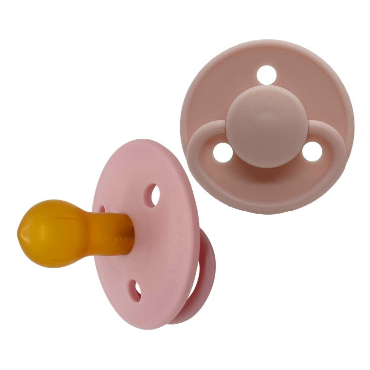 Mininor, smoczek lateksowy, Rose, 0m+, 2 szt.