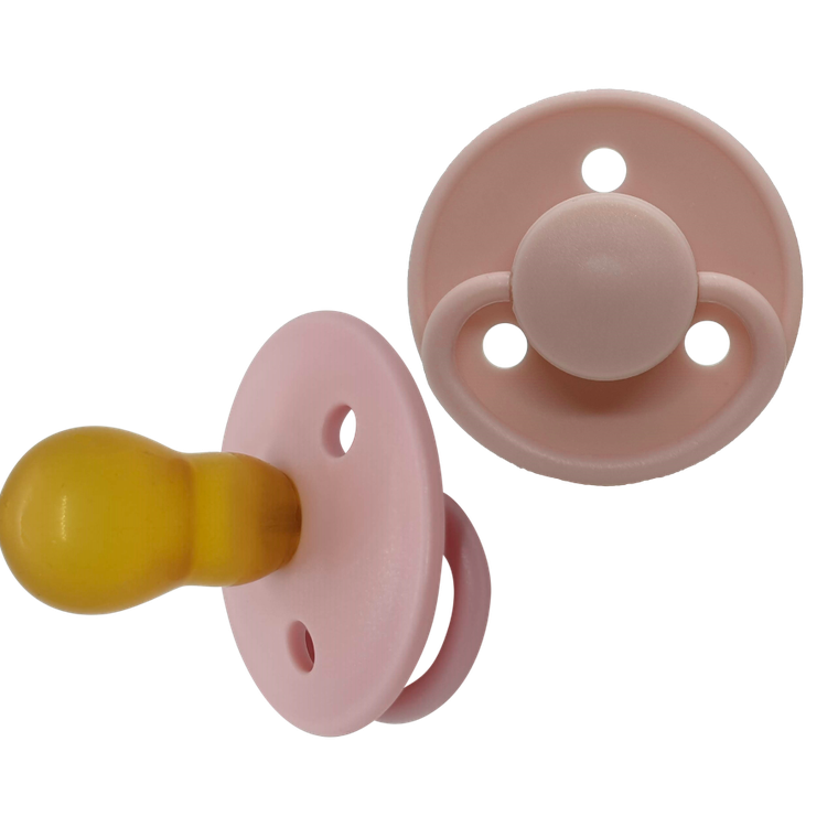 Mininor, smoczek lateksowy, Rose, 6m+, 2 szt.