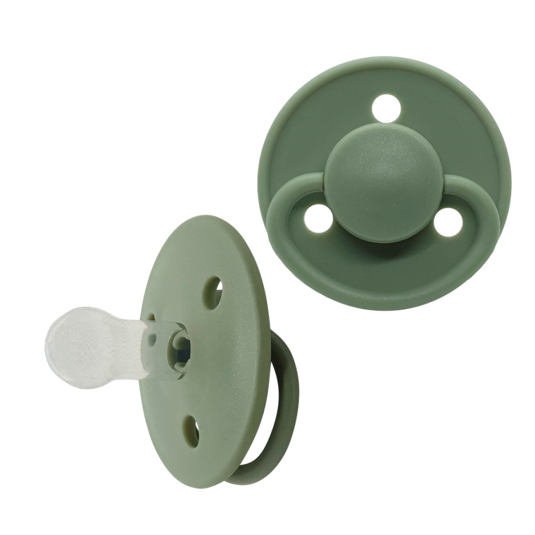 Mininor, smoczek silikonowy, Willow Green, 0m+, 2 szt.