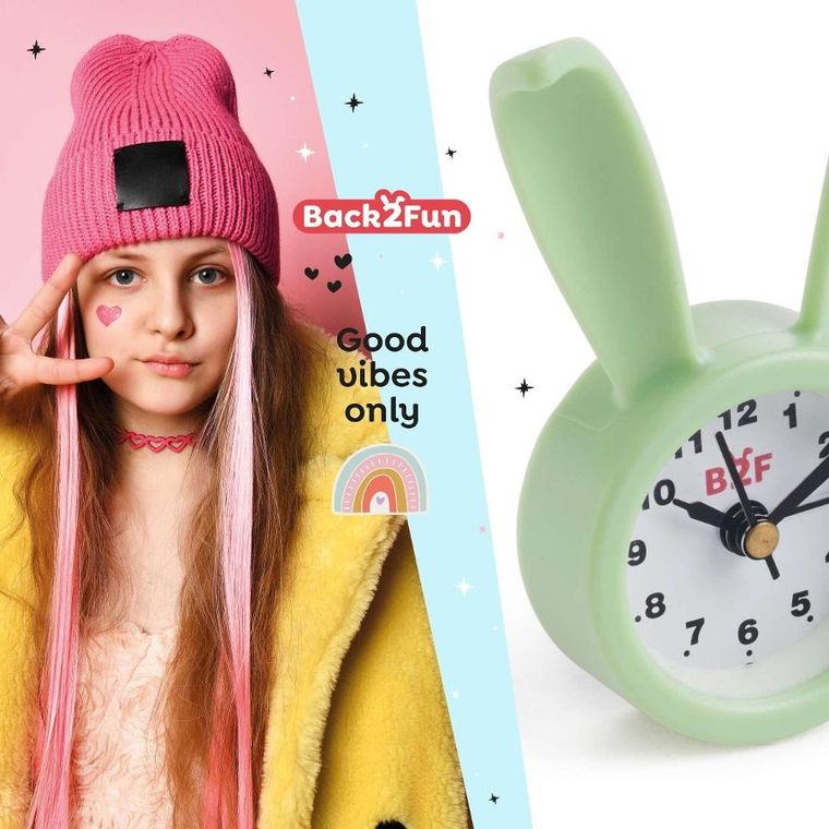 Miquelrius, budzik, królik, zielony