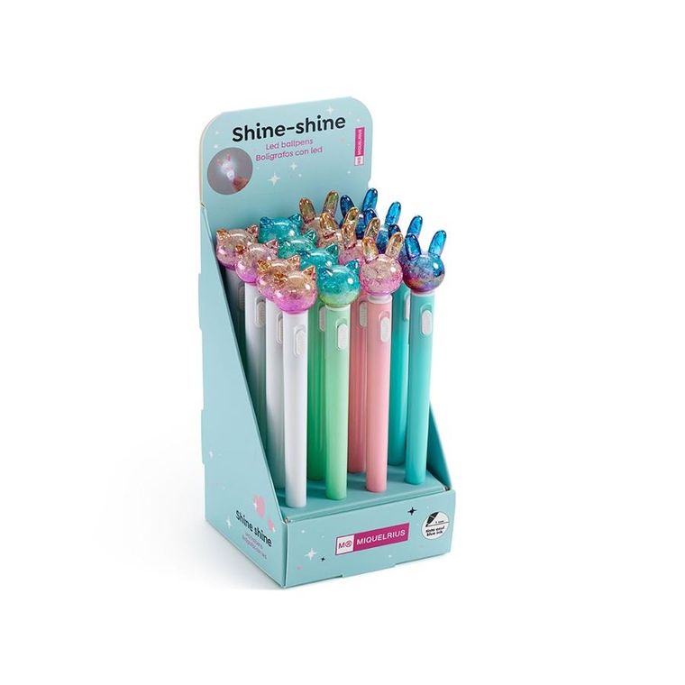 Miquelrius, długopis ze zwierzątkiem i światełkiem, różowy królik