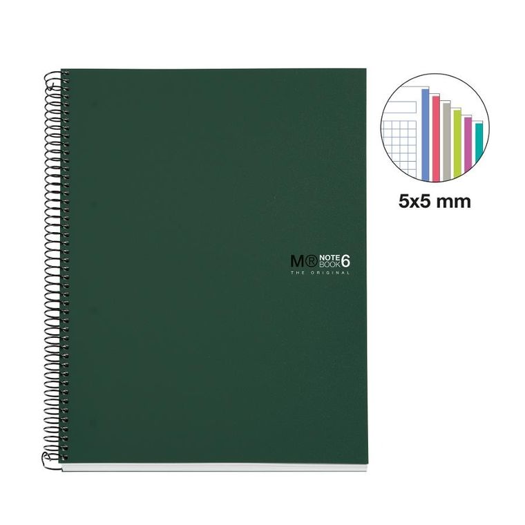 Miquelrius, notebook A4, 150 stron, kratka, green