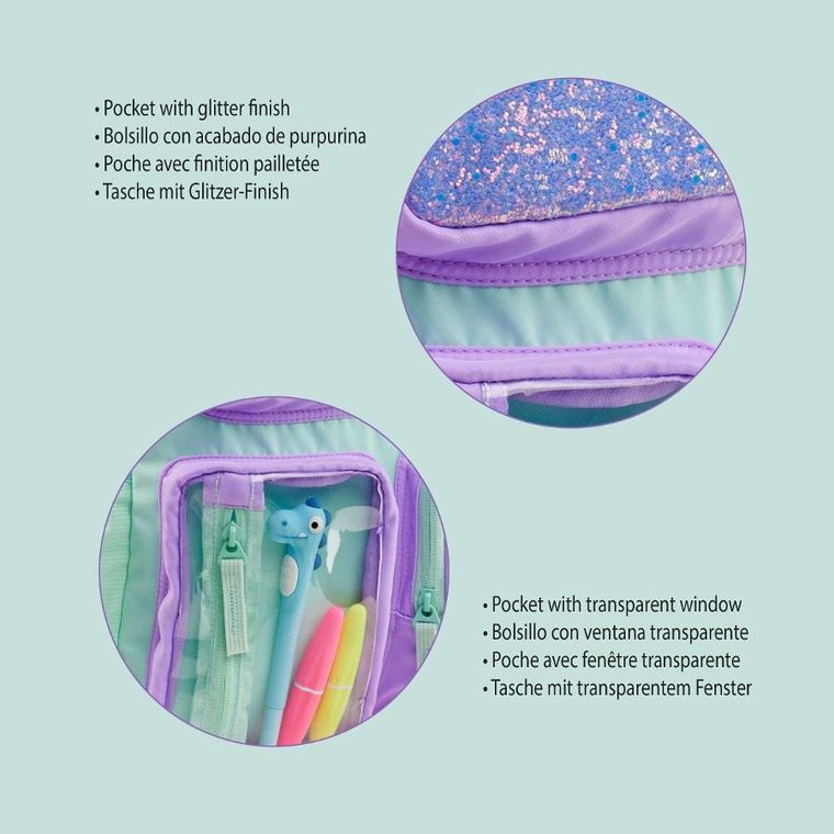 Miquelrius, plecak szkolny, 4-komorowy, fioletowy, 17l