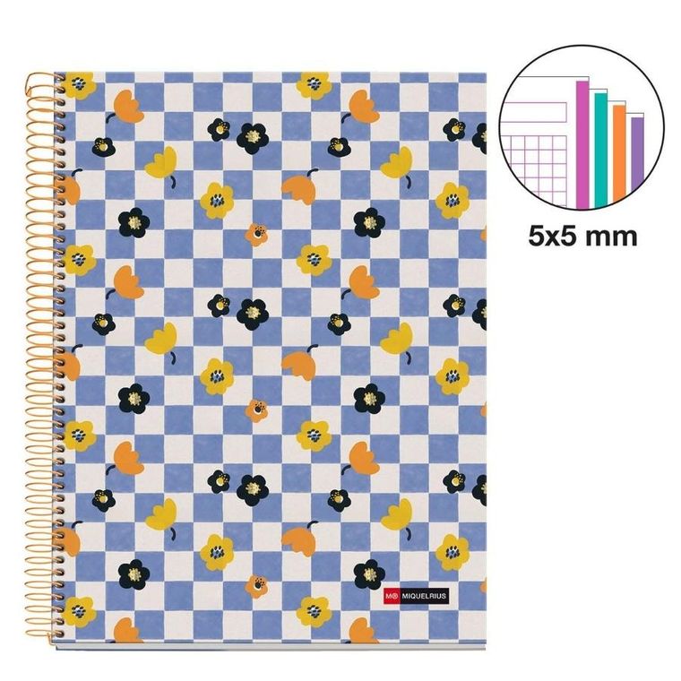 Miquelrius, Square It, zeszyt A4, w kratkę, spiralny, 120 stron