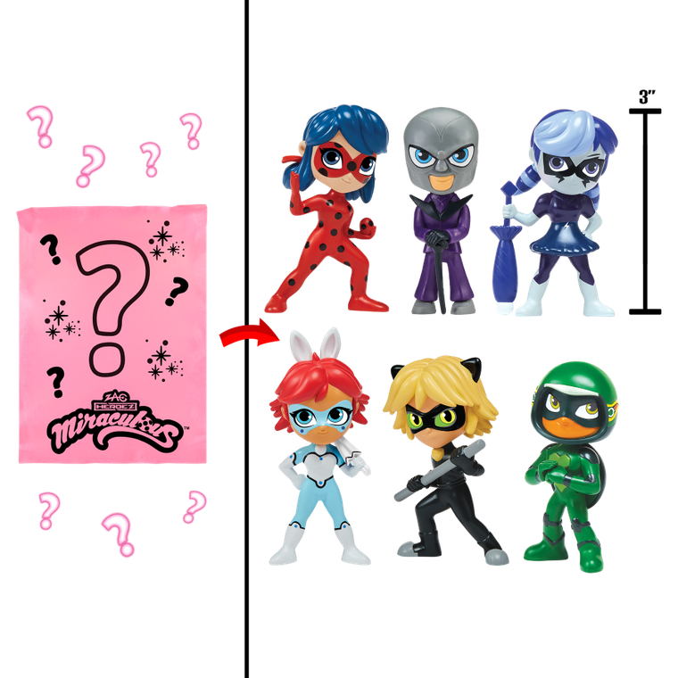Miraculous: Biedronka i Czarny Kot, Heroez Shake Surprise, zestaw z figurką niespodzianką, 1 szt.