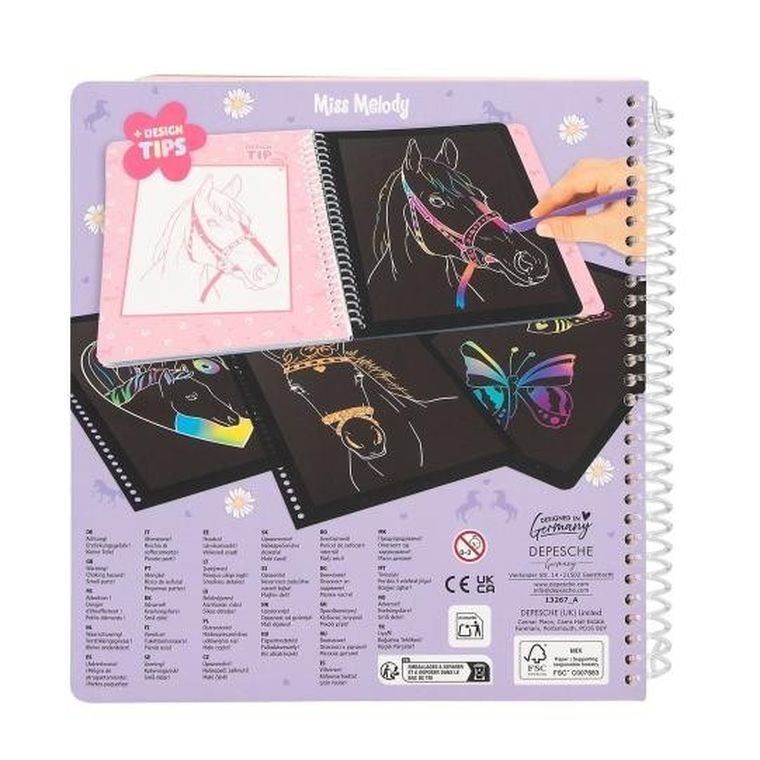 Miss Melody, Magic Scratch, wydrapywanka, zestaw kreatywny