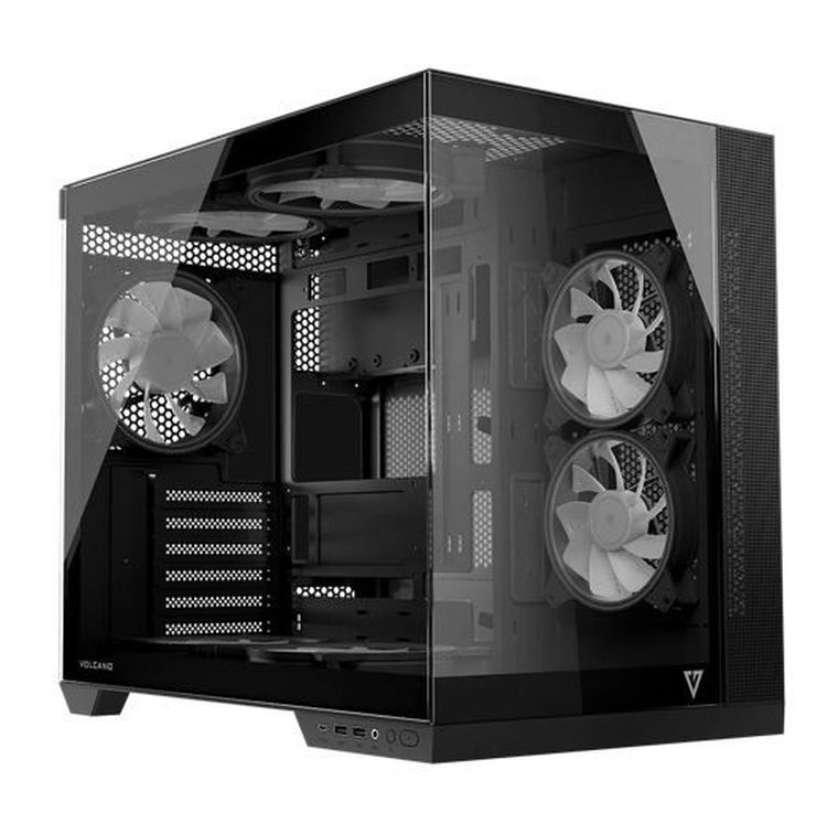 Modecom, Volcano Panorama APEX ARGB 3F Midi, obudowa komputerowa, szara