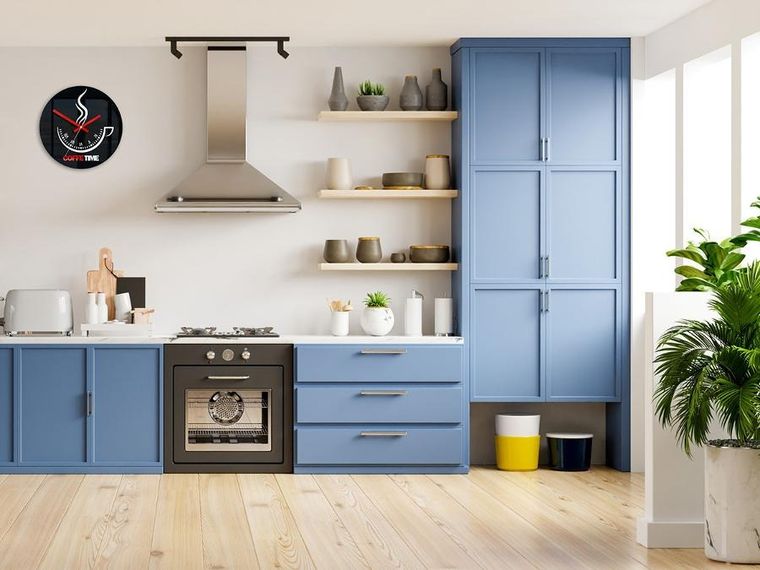 Modern Clock, zegar ścienny, coffee time II, black