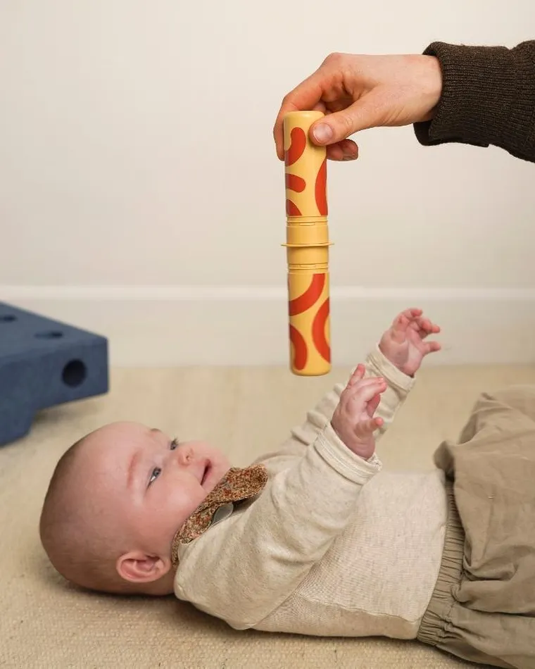 Modu, Baby Activity Set, zestaw klocków aktywizujących z funkcją jeździka, Deep Blue/Sky Blue