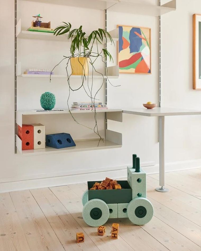 Modu, Pchacz 3w1, zestaw klocków aktywizujących, Ocean Mint/Forest Green