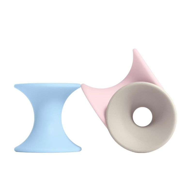 Moluk, Tulu, klocki silikonowe, zabawka kreatywna, Pastel, 3 elementy