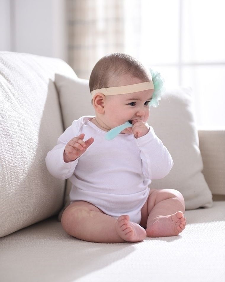 Mombella, łyżeczka silikonowa, pink, 2 szt.