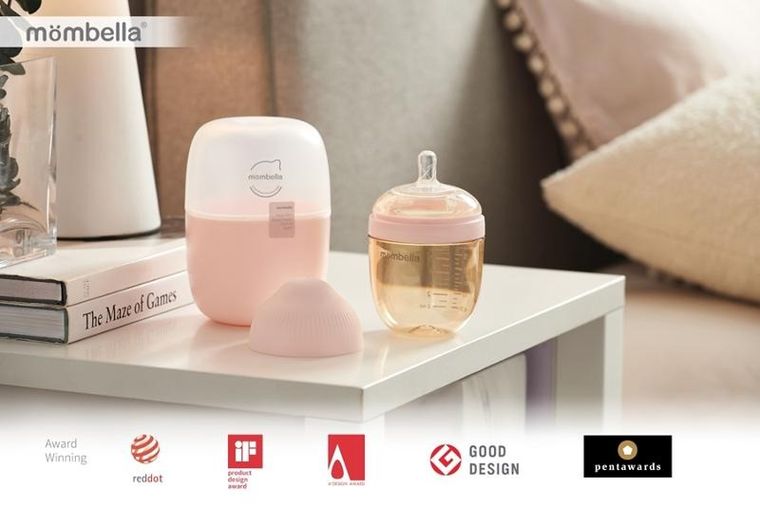 Mombella, smoczek do butelki antykolkowej, Breast Shape, M