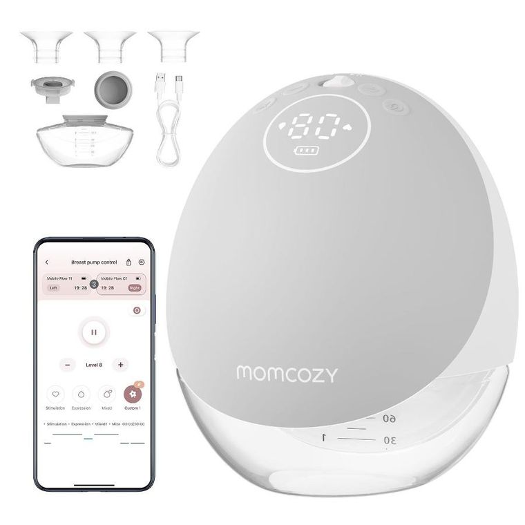 Momcozy, pojedynczy laktator, szary, 150 ml, M9