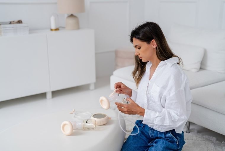 Momini, MilkySilky, elektroniczny laktator, bezprzewodowy, podwójny