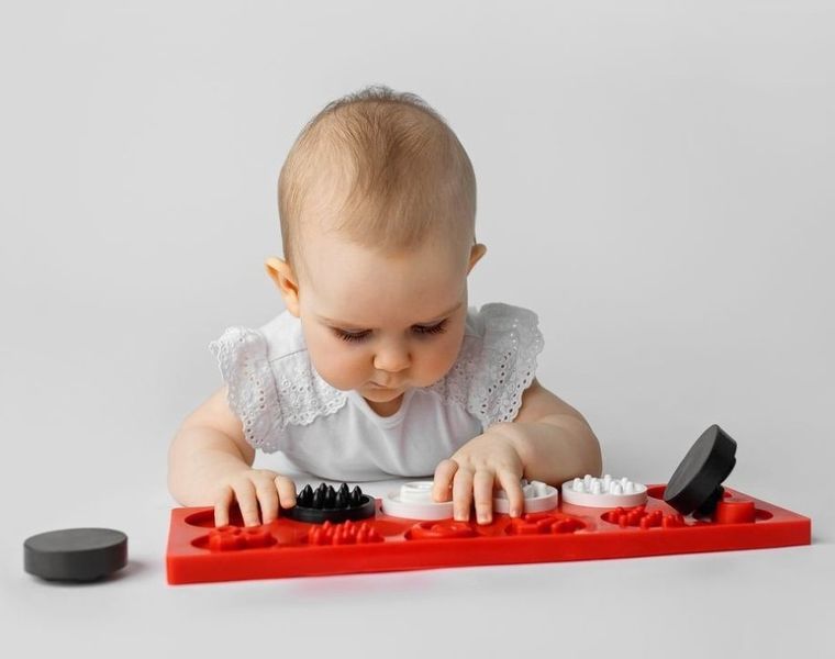 Mom's Care, Kontrastowe kółeczka XL, puzzle sensoryczne