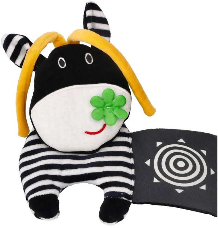 Mom's Care, krówka, książeczka do łóżeczka, zabawka sensoryczna