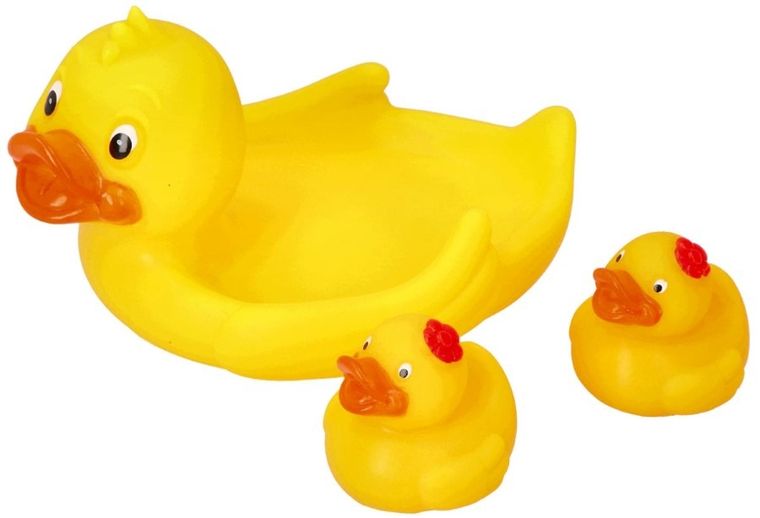 Mom's Care, mydelniczka kaczka, zabawka do kąpieli, 3 szt.