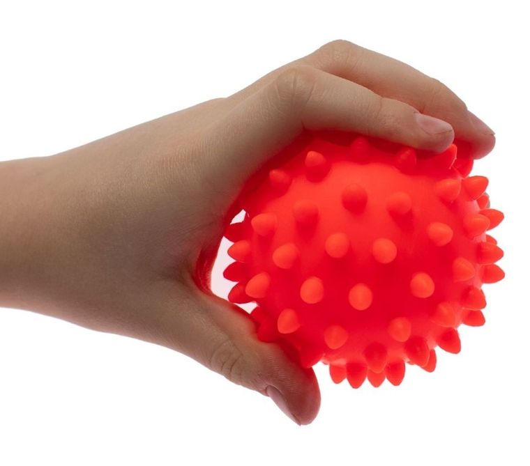 Mom's Care, Sensorky, jeżyk, piłeczka do masażu, piłeczka sensoryczna, niebieska