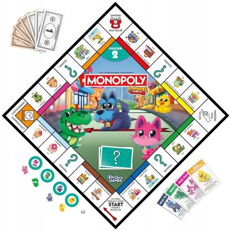 Monopoly Junior, familijna gra ekonomiczna 2w1