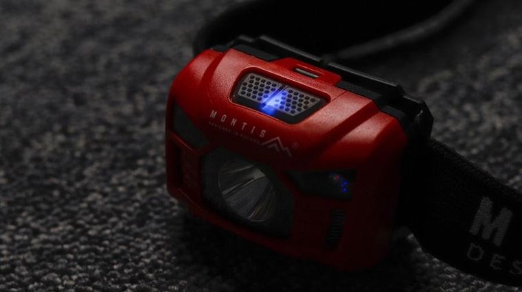 Montis, latarka bateryjna czołowa, LED, sensor, WAVE, MT002