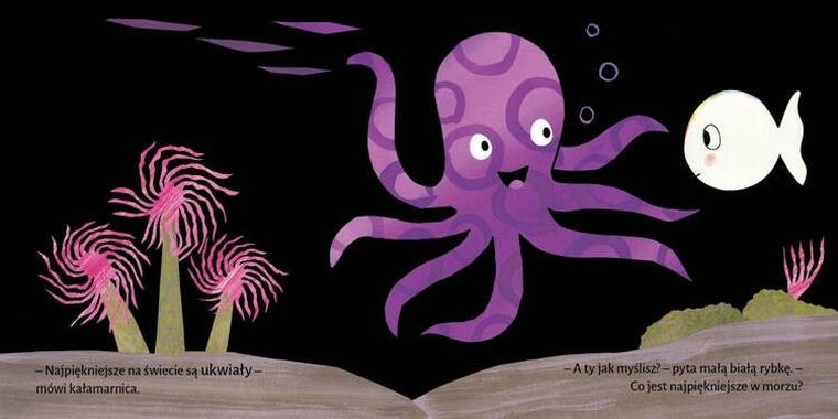 Morze małej białej rybki