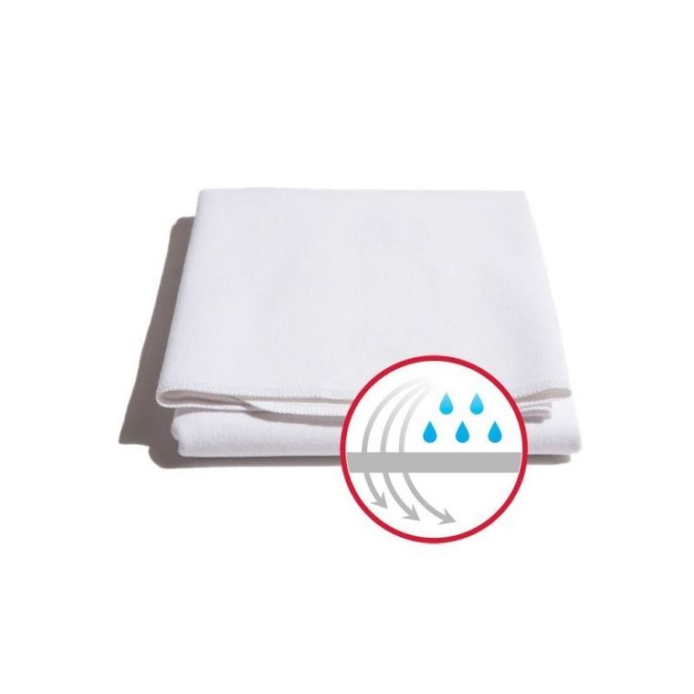 Motherhood, bawełniany podkład pod prześcieradło, biały, 120-65 cm