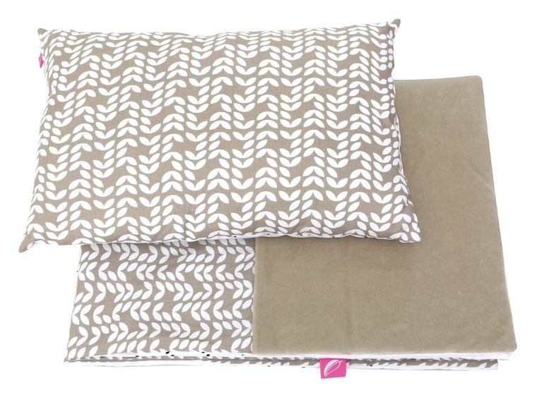Motherhood, Classics Beżowy 2023, 2-częściowy komplet pościeli, kołderka z poduszką