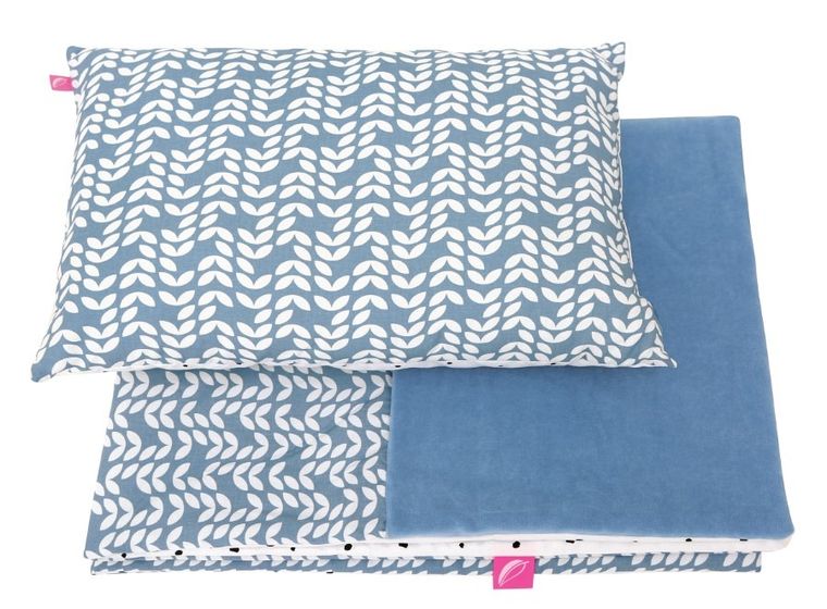 Motherhood, Classics Niebieski 2023, 2-częściowy komplet pościeli, kołderka z poduszką