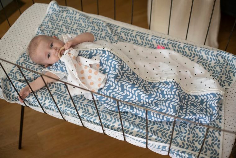 Motherhood, Classics Niebieski 2023, śpiworek muślinowy, TOG 0.5, 0-6 m