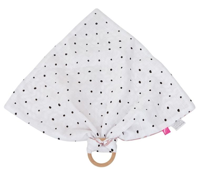 Motherhood, Classics Różowy 2023 gryzak z pieluszką przytulanką