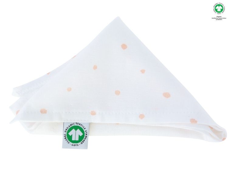 Motherhood, ECO Kropeczki Różowe, chusteczki muślinowe na główkę, 60-30 cm