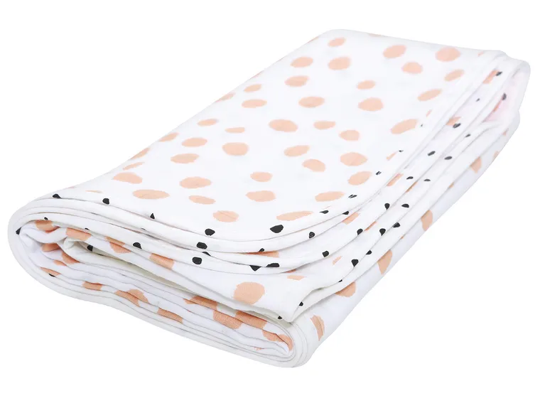 Motherhood, Kropy Różowe, kocyk muślinowy, dwuwarstwowy, 100-120 cm