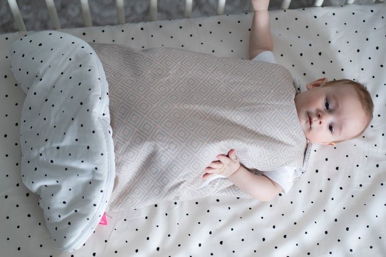 Motherhood, Kwadraty Różowe, Zip-A-Round, śpiworek 2w1, TOG 1, 3-18 m