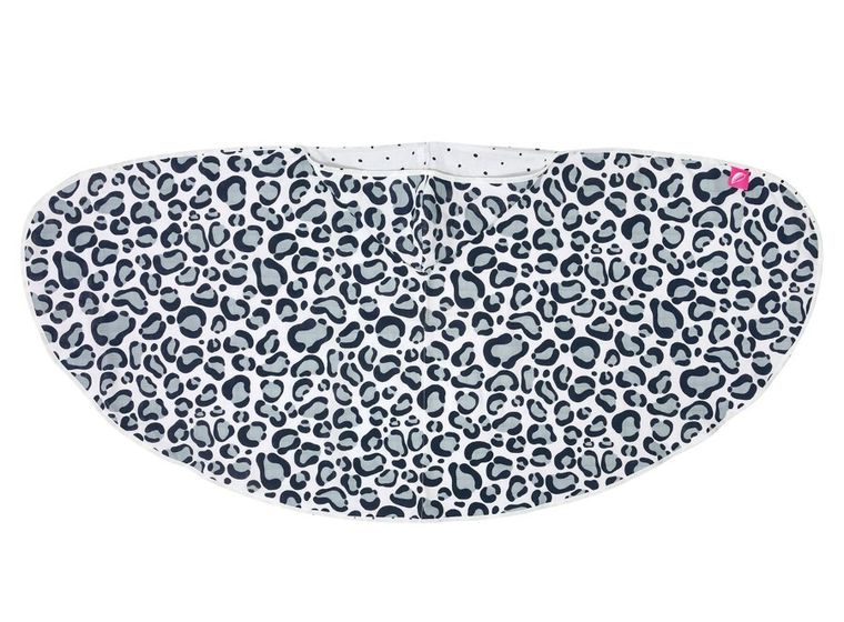 Motherhood, Ocelot Niebieski, ręcznik muślinowy z kapturkiem, 65-130 cm