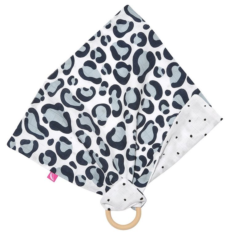 Motherhood, pieluszka z gryzakiem, ocelot niebieski