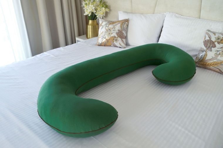 Motherhood, poduszka dla kobiet w ciąży i do karmienia, butelkowa zieleń