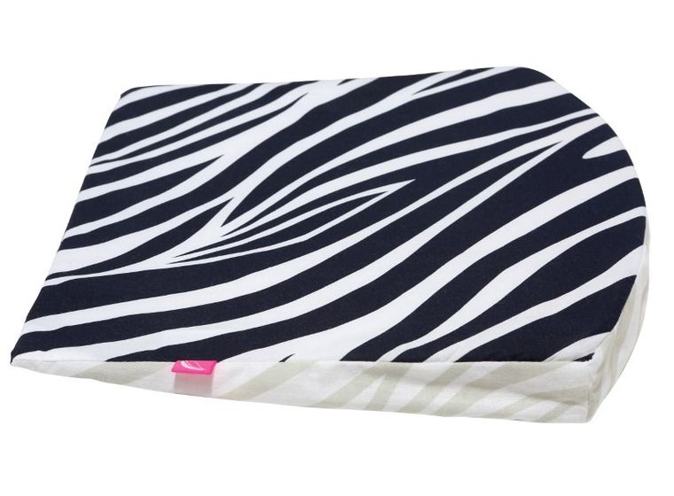 Motherhood, poduszka klin, mała, zebra niebieska