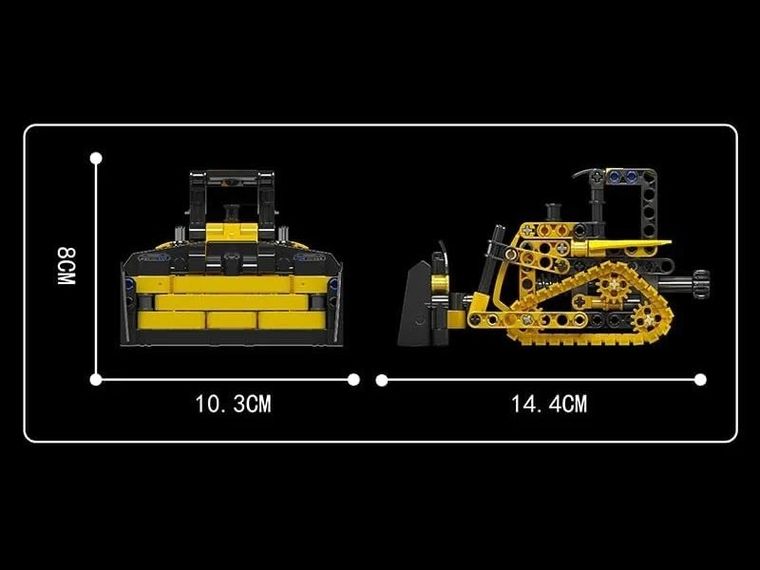 Mould King, Crawler Bulldożer, klocki, 244 elementów